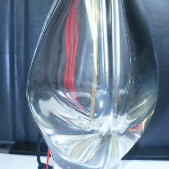 VINTAGE Triangle De Vilbiss Crystal PERFUME BOTTLE Brass Atomizer - Picture 9 of 9